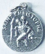 SAINT CHRISTOPHE PENDENTIF MEDAILLE METAL ARGENTE