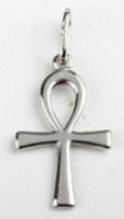 PENDENTIF CROIX DE VIE ARGENT VERITABLE CHAINE COLLIER