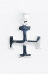 PENDENTIF CROIX SCOUT ARGENT VERITABLE CHAINE COLLIER