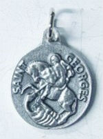 SAINT GEORGES PENDENTIF MEDAILLE METAL ARGENTE