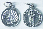 SAINT JACQUES COMPOSTELLE PENDENTIF MEDAILLE METAL ARGENTE