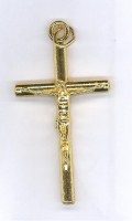 CROIX AVEC CHRIST PENDENTIF METAL DORE