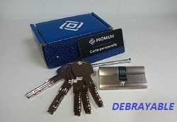 CYLINDRE SERRURE HAUTE SECURITE DEBRAYABLE PROMIUM DIMENSIONS AU CHOIX