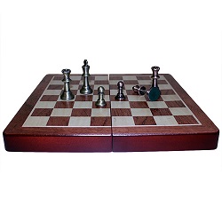 JEU D ECHECS METAL 29 CMS / 29 CMS