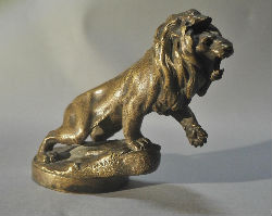 Lion Rugissant Bronze 1925 automobile Peugeot signe R-MARX