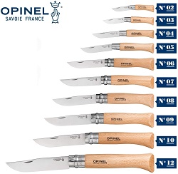OPINEL COUTEAU TRADITION EN INOX N°6 N°7 N°8 N° 9 N°10 N° 12