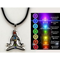 7 CHAKRAS CRISTAUX PENDENTIF COLLIER