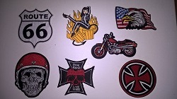 ECUSSON PATCH BIKER MOTARD THERMOCOLLANT LOT DE 6