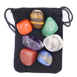 7 PIERRES NATURELLES CHAKRAS POCHETTE