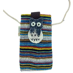 POCHETTE BANDOULIERE PORTE TELEPHONE HIBOU