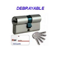 CYLINDRE SERRURE HAUTE SECURITE DEBRAYABLE ISEO DIMENSION AU CHOIX