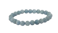 AIGUE MARINE BRACELET BOULES 8 MMS