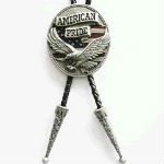 BOLO TIE CRAVATE WESTERN AIGLE AMERICAN PRIDE