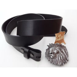 TETE DE LION BOUCLE CEINTURE CUIR