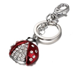 BIJOU DE SAC COCCINELLE STRASS PORTE CLES