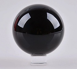 SPHERE OBSIDIENNE NOIRE PIERRE NATURELLE DIAMETRE 6 CMS