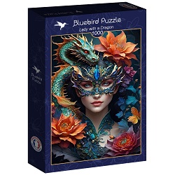 PUZZLE FEMME AVEC DRAGON 1000 PIECES