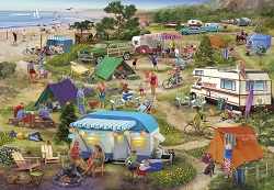 PUZZLE CAMPING A LA MER RETRO 1000 PIECES