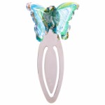 MARQUE PAGE PAPILLON VERRE TURQUOISE