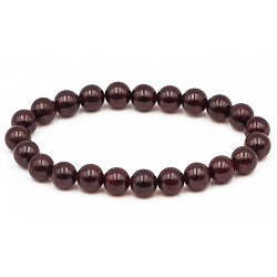 GRENAT ROUGE BRACELET BOULES 8 MMS