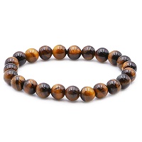 OEIL DE TIGRE BRACELET BOULES 8 MMS