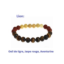 ZODIAQUE HOROSCOPE BRACELET PIERRES NATURELLES MODELE AU CHOIX