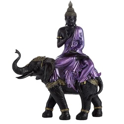 BOUDDHA THAI A DOS D ELEPHANT STATUE 38 CMS