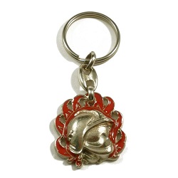 CASQUE POMPIER PORTE CLES METAL RELIEF FABRICATION FRANCAISE