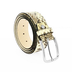 CEINTURE CUIR PYTHON NATUREL