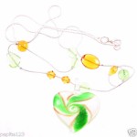 PENDENTIF COLLIER COEUR VERRE VERT