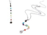 7 CHAKRAS COLLIER BOULES PIERRE 6-8 MMS