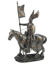 CHEVALIER SUR DESTRIER FACON BRONZE STATUE