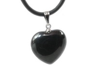 HEMATITE COEUR PIERRE NATURELLE PENDENTIF COLLIER