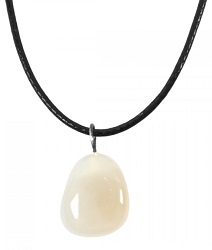 AGATE BLANCHE PIERRE NATURELLE PENDENTIF COLLIER