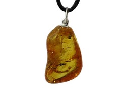 AMBRE PIERRE NATURELLE PENDENTIF COLLIER