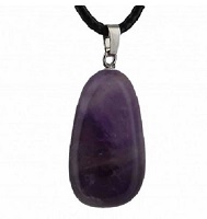 AMETHYSTE PIERRE NATURELLE PENDENTIF COLLIER