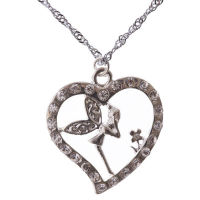 COLLIER PENDENTIF FEE DU JARDIN ENCHANTE COEUR