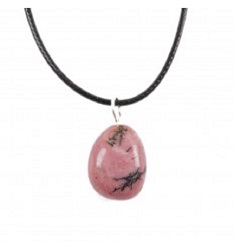 RHODONITE ROSE PIERRE NATURELLE PENDENTIF COLLIER