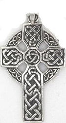 PENDENTIF CROIX CELTIQUE ARGENT VERITABLE MEDAILLE CHAINE COLLIER