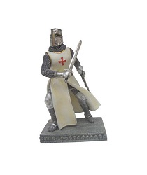 CROISE AVEC EPEE COULEURS RESINE STATUE