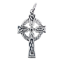 CROIX CELTE PENDENTIF MEDAILLE ARGENT VERITABLE