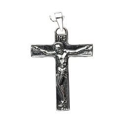 CROIX CHRIST PENDENTIF ARGENT 925°/°° VERITABLE
