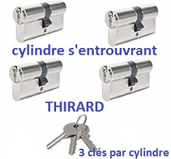 CYLINDRE SERRURE THIRARD S ENTROUVRANT DIMENSION AU CHOIX QUANTITE ILLIMITEE