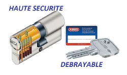 CYLINDRE SERRURE HAUTE SECURITE ABUS EC-S DEBRAYABLE