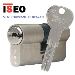 CYLINDRE SERRURE HAUTE SECURITE S'ENTROUVRANT DEBRAYABLE ISEO DIMENSION AU CHOIX