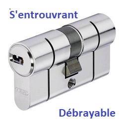 CYLINDRE SERRURE HAUTE SECURITE S ENTROUVRANT DEBRAYABLE ABUS D66