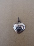 COEUR ARGENT VERITABLE I LOVE YOU CHAINE PENDENTIF COLLIER