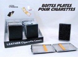 ETUI A CIGARETTES SIMILI CUIR NOIR PM