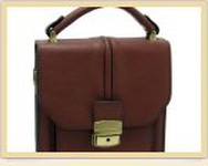 SACOCHE SAC POCHETTE BANDOULIERE CUIR MARRON LANCHAS