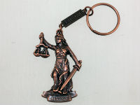 LA JUSTICE DEESSE PORTE CLES METAL FACON BRONZE